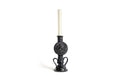 Candleholder black of 1 candle - Glazed Clay - 15 in. David Hdz SFL