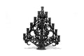 Candleholder Triangular black of 11-Candle - Glazed Clay - 20 in. Tereri