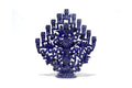 Candleholder Blue 11-Candle - Glazed Clay - 13 in. - in. Production Tereri
