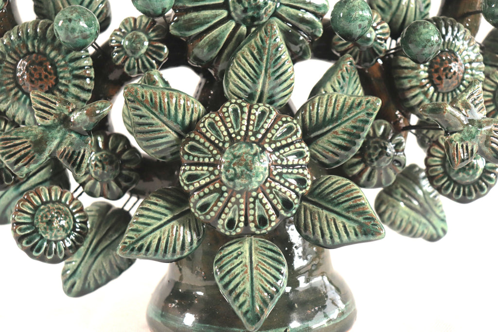 Tree of Life Medium Green - 3 Candles - 14.5 in. Montoya