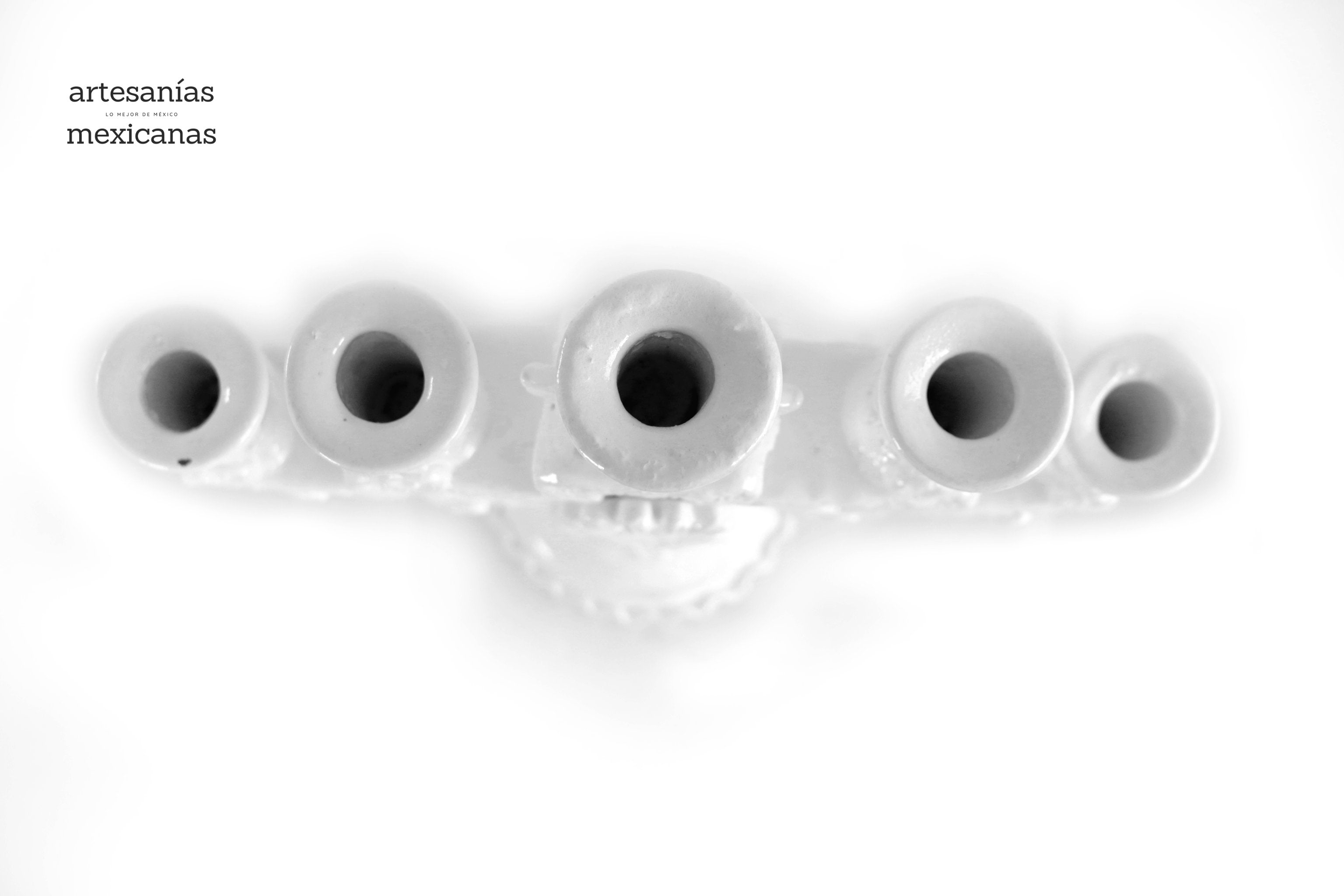 Candleholder of 5-Candle white - 10.2 in. Tereri