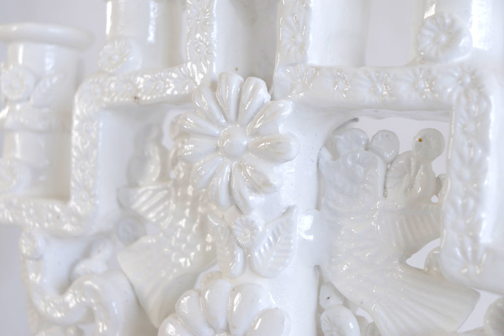 Candleholder of 5-Candle white - 10.2 in. Tereri