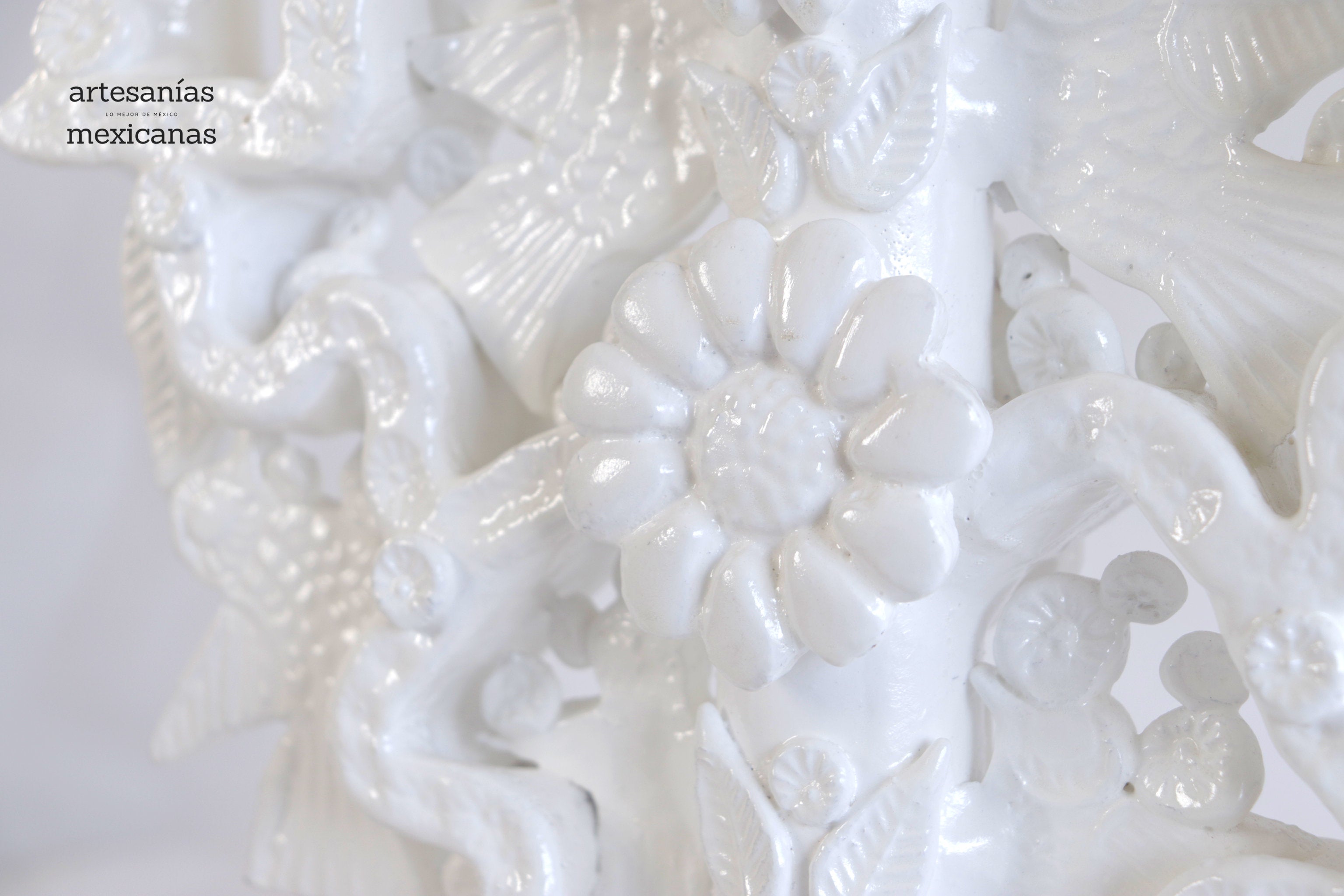 Candleholder of 5-Candle white - 10.2 in. Tereri
