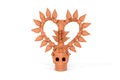 Candleholder Skull Natural Clay Tree Vida - 11.5 in. Pery