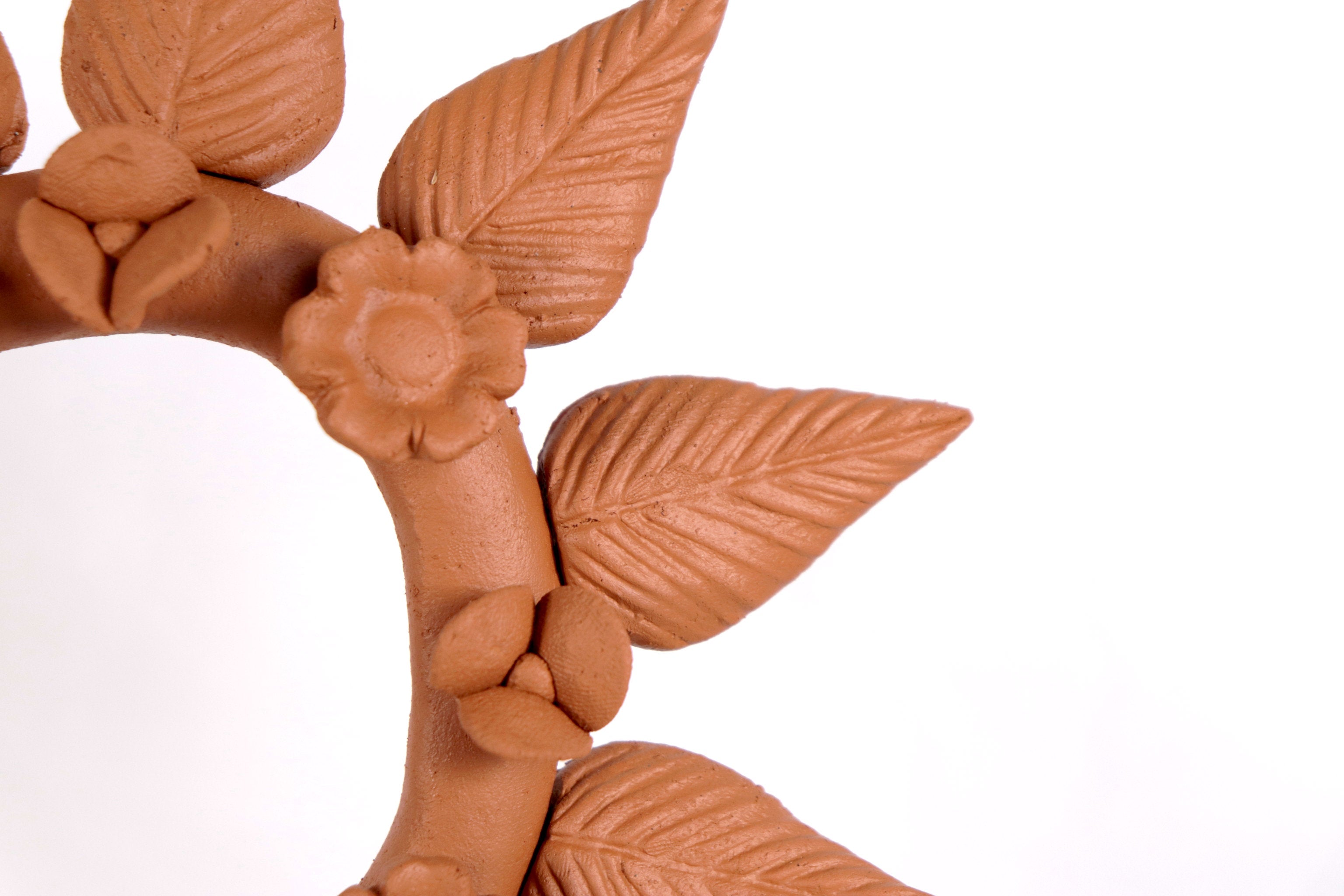 Candleholder Skull Natural Clay Tree Vida - 11.5 in. Pery