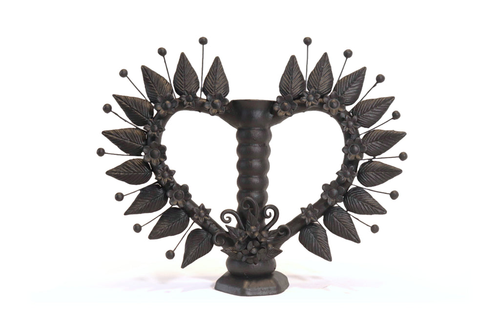 Candleholder of Heart Black Pery
