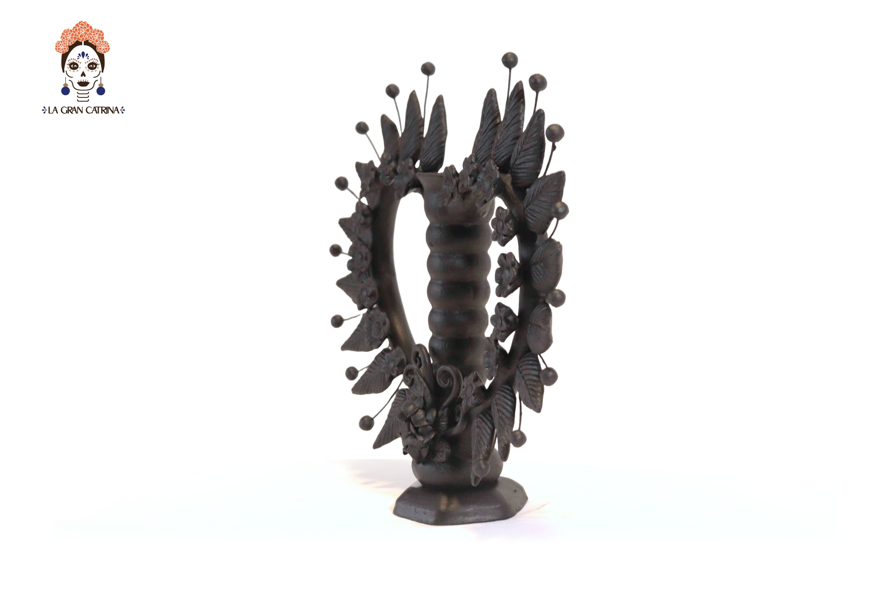 Candleholder of Heart Black Pery