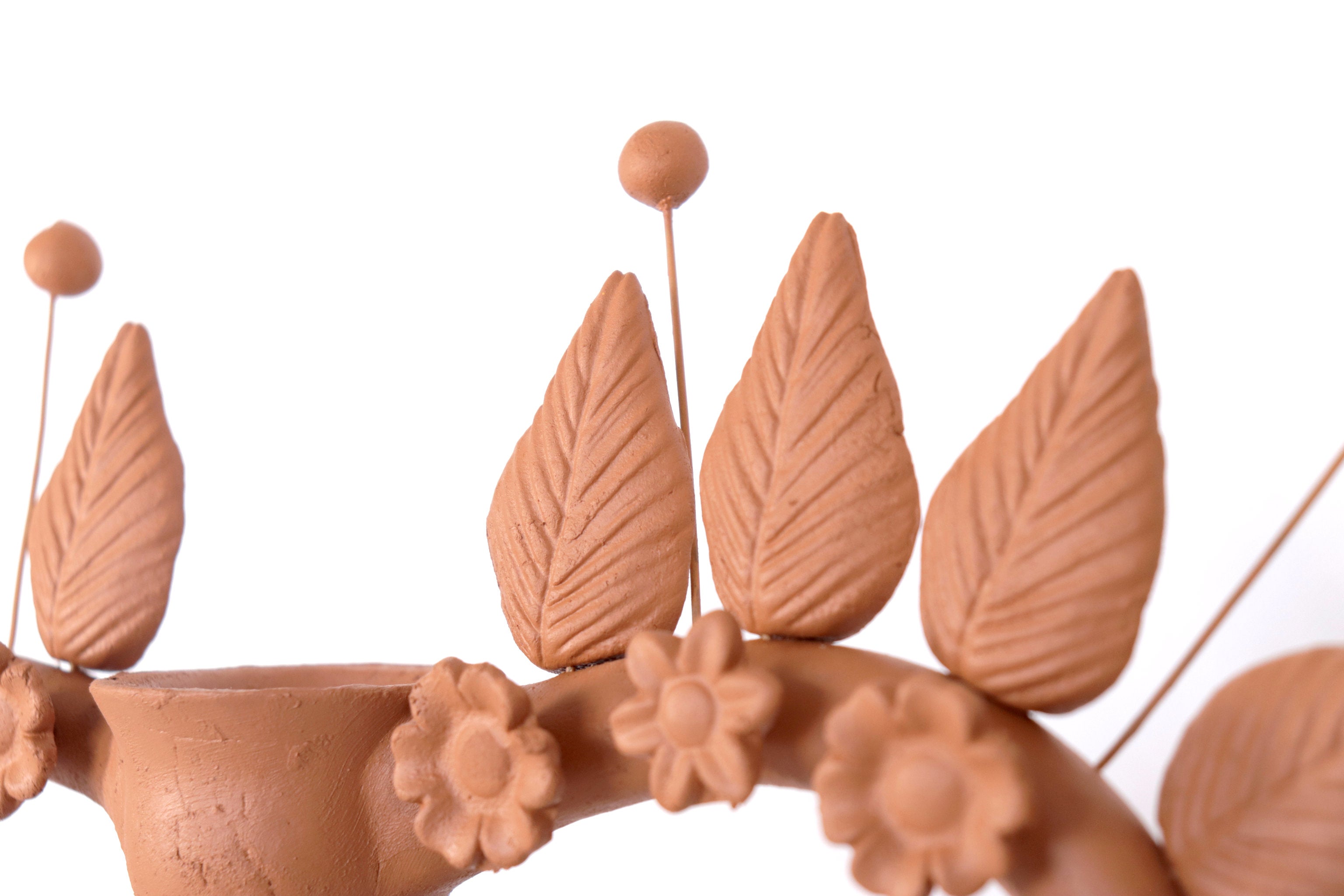 Candleholder of Clay Heart Pery