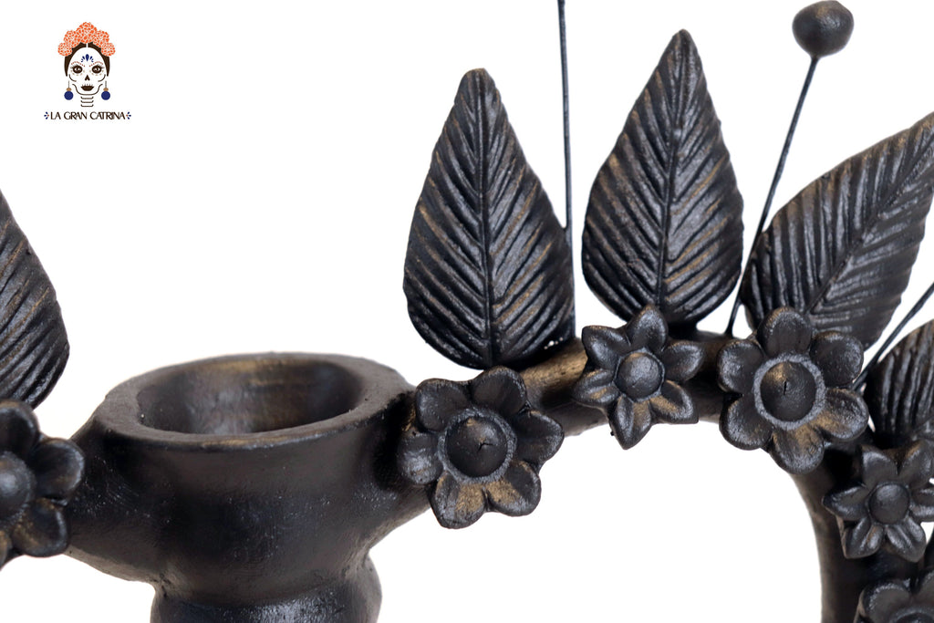 Candleholder of Heart Black Pery
