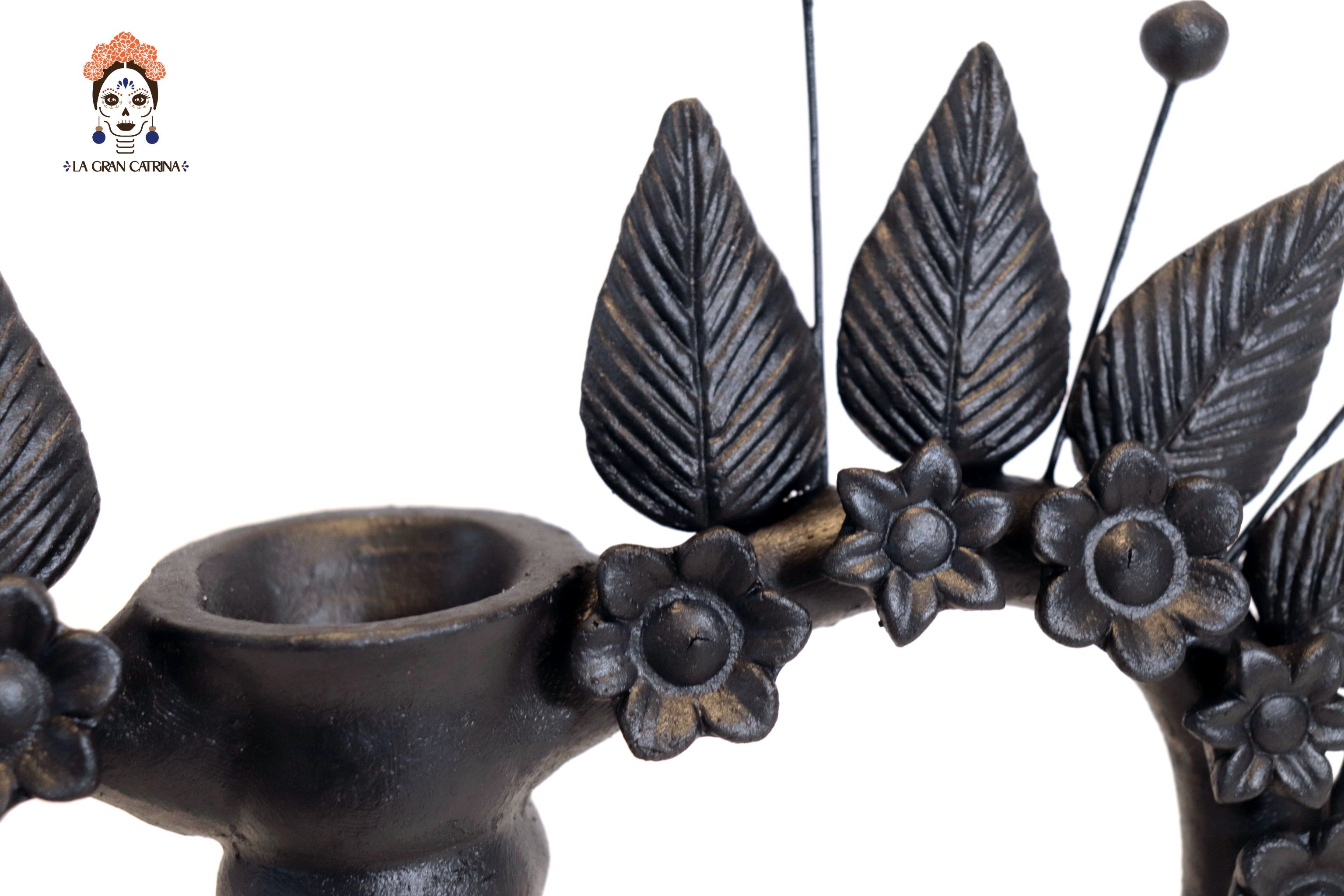 Candleholder of Heart Black Pery