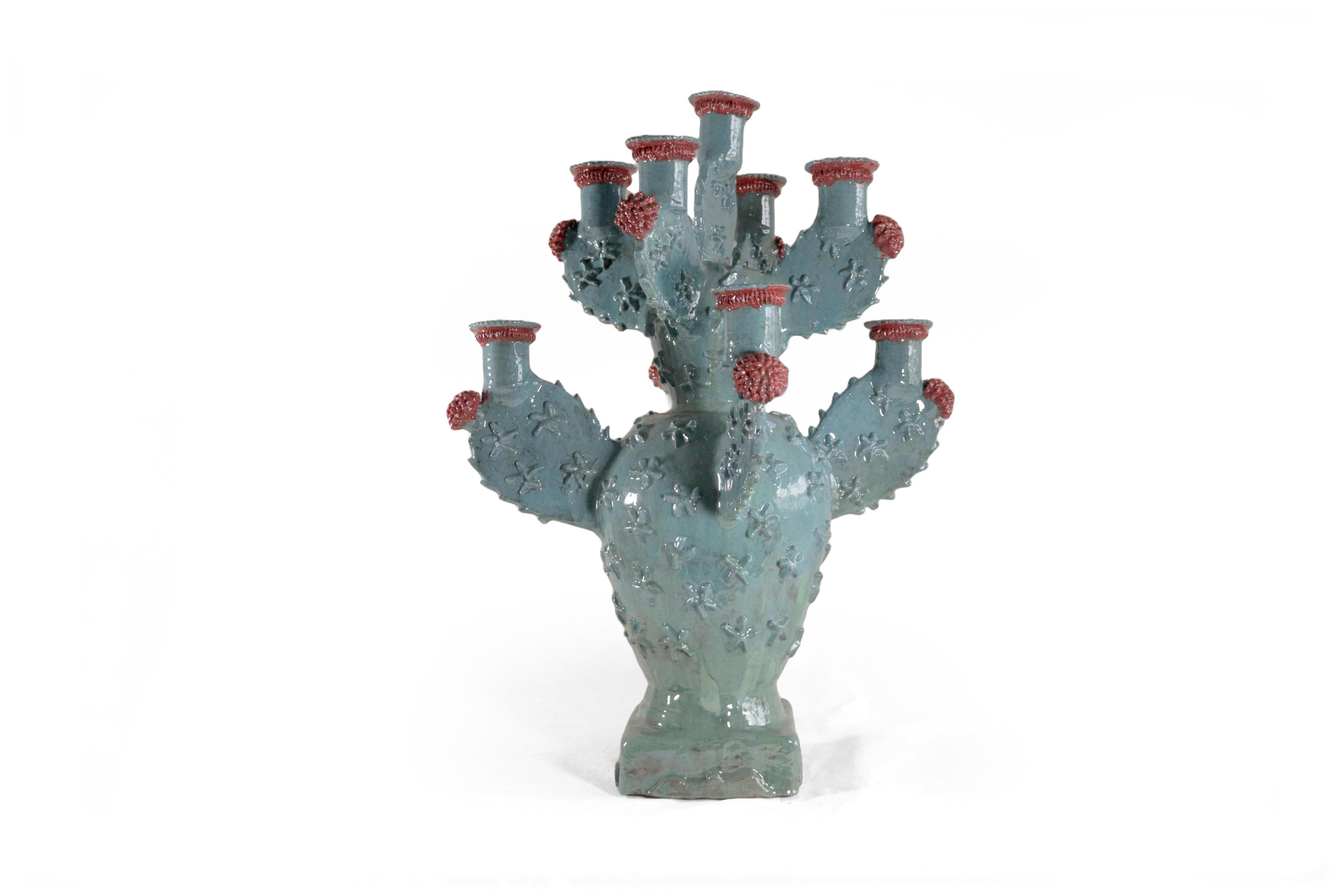 Candleholder Prickly Pear Cactus - 23.6 in. - in. Production Juan Gtz