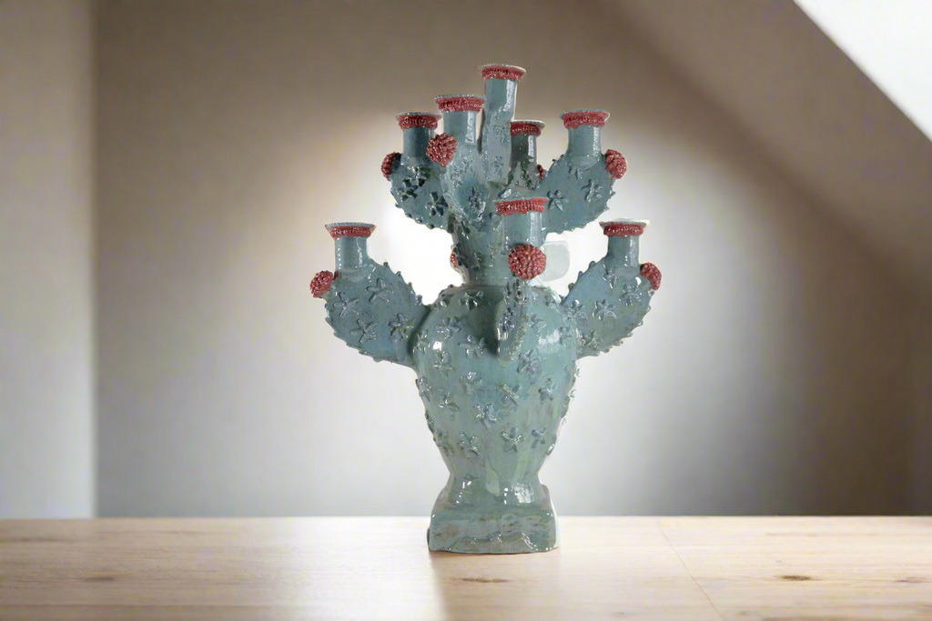 Candleholder Prickly Pear Cactus - 23.6 in. - in. Production Juan Gtz