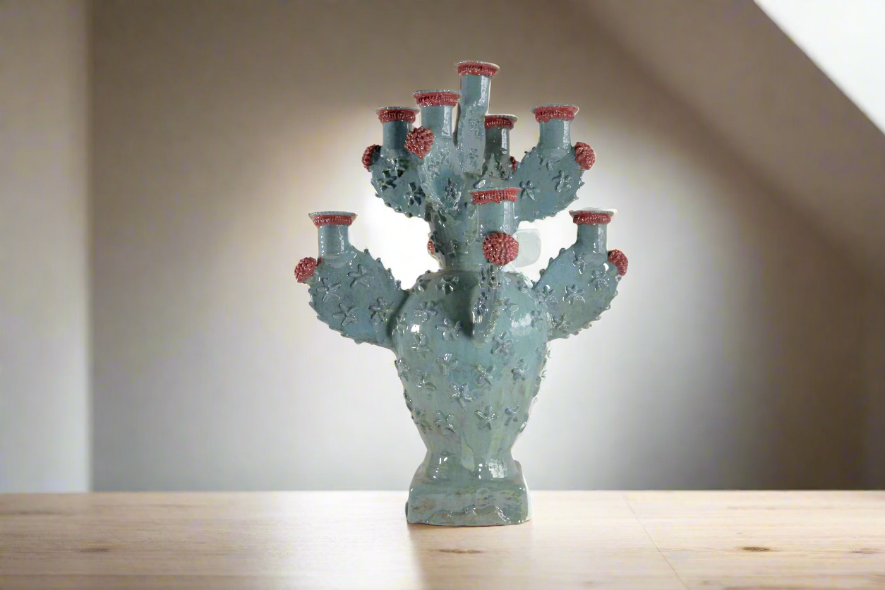 Candleholder Prickly Pear Cactus - 23.6 in. - in. Production Juan Gtz