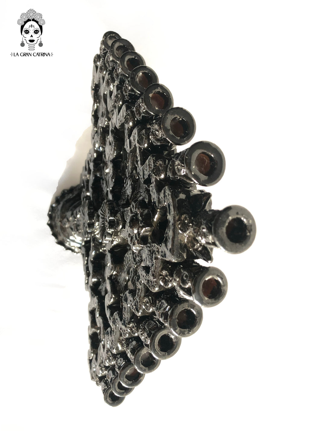 Candleholder black of 15-Candle - Glazed Clay - 16 in. Tereri