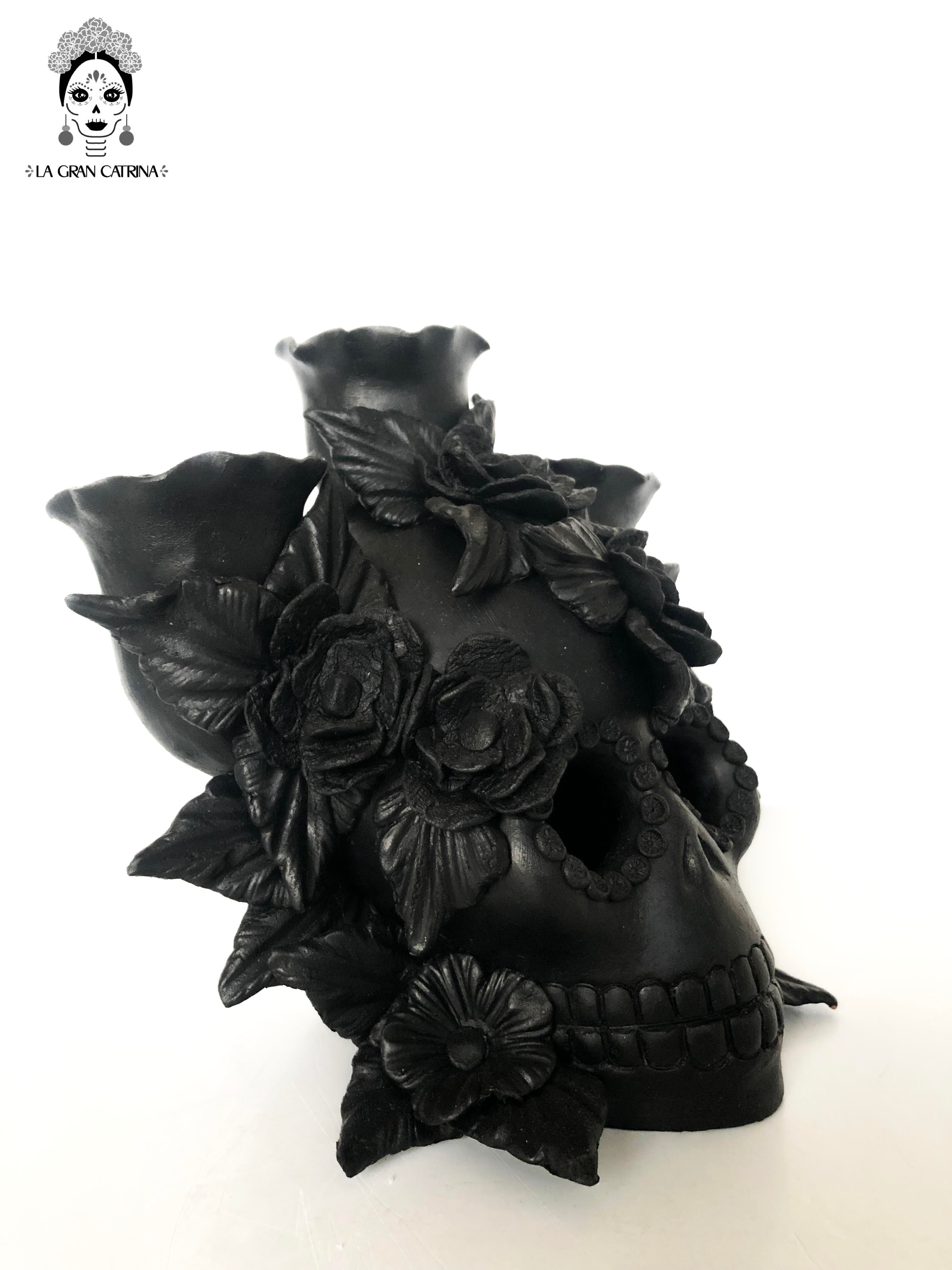 Candleholder Day of the Dead for 3-Candle - Model #2 Brenda Capula