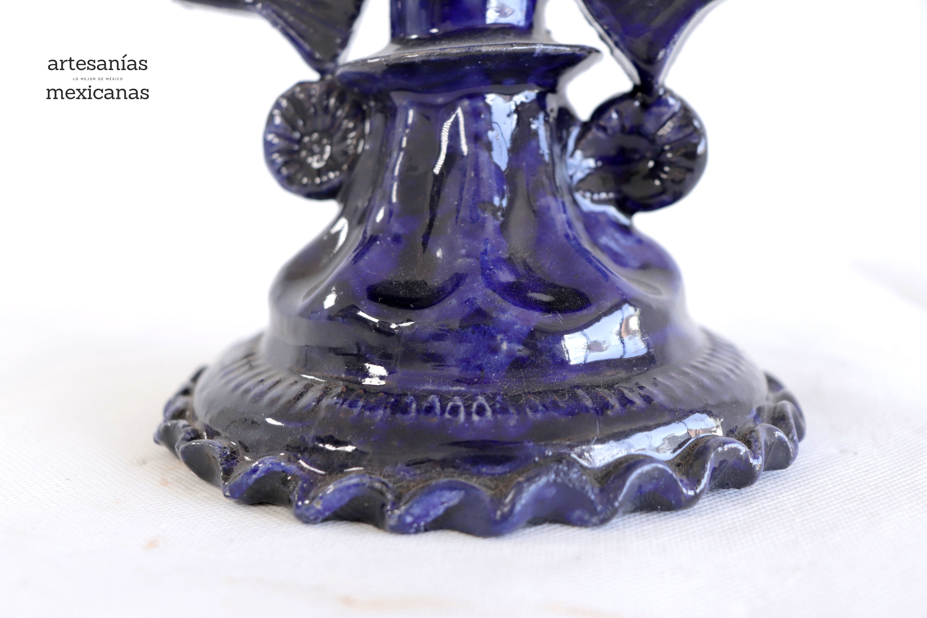 3-Candle Candleholder blue - 9 in. Tereri