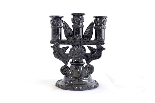 3-Candle Candleholder black - 9 in. Tereri