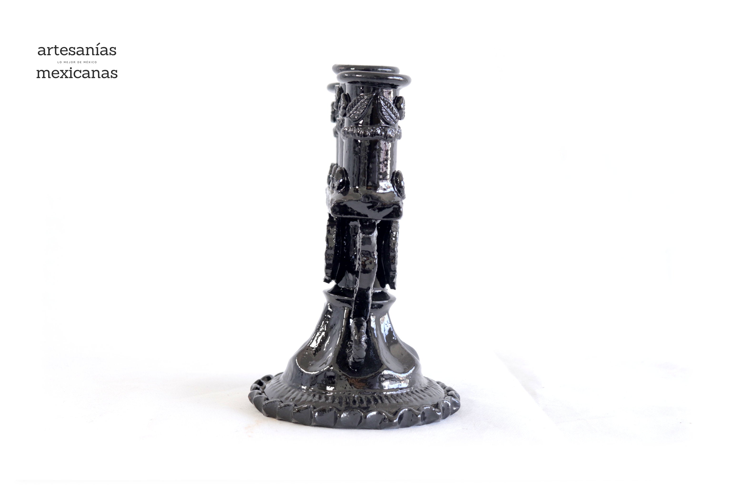 3-Candle Candleholder black - 9 in. Tereri