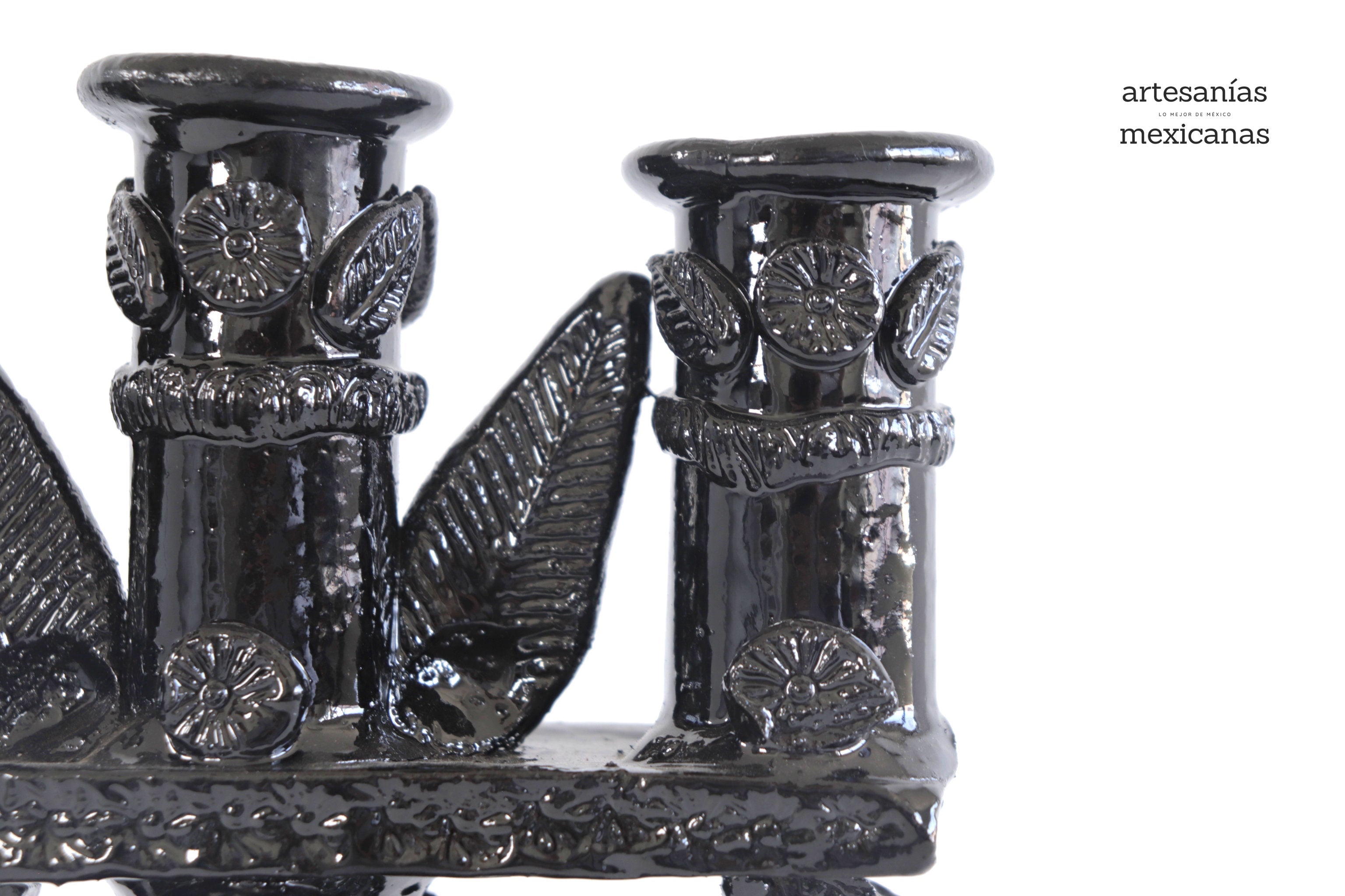 3-Candle Candleholder black - 9 in. Tereri
