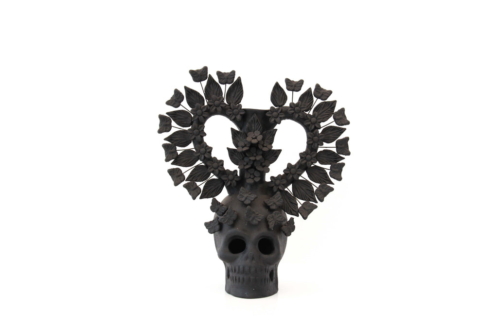 Candleholder Day of the Dead Black - 11.5 in. Pery