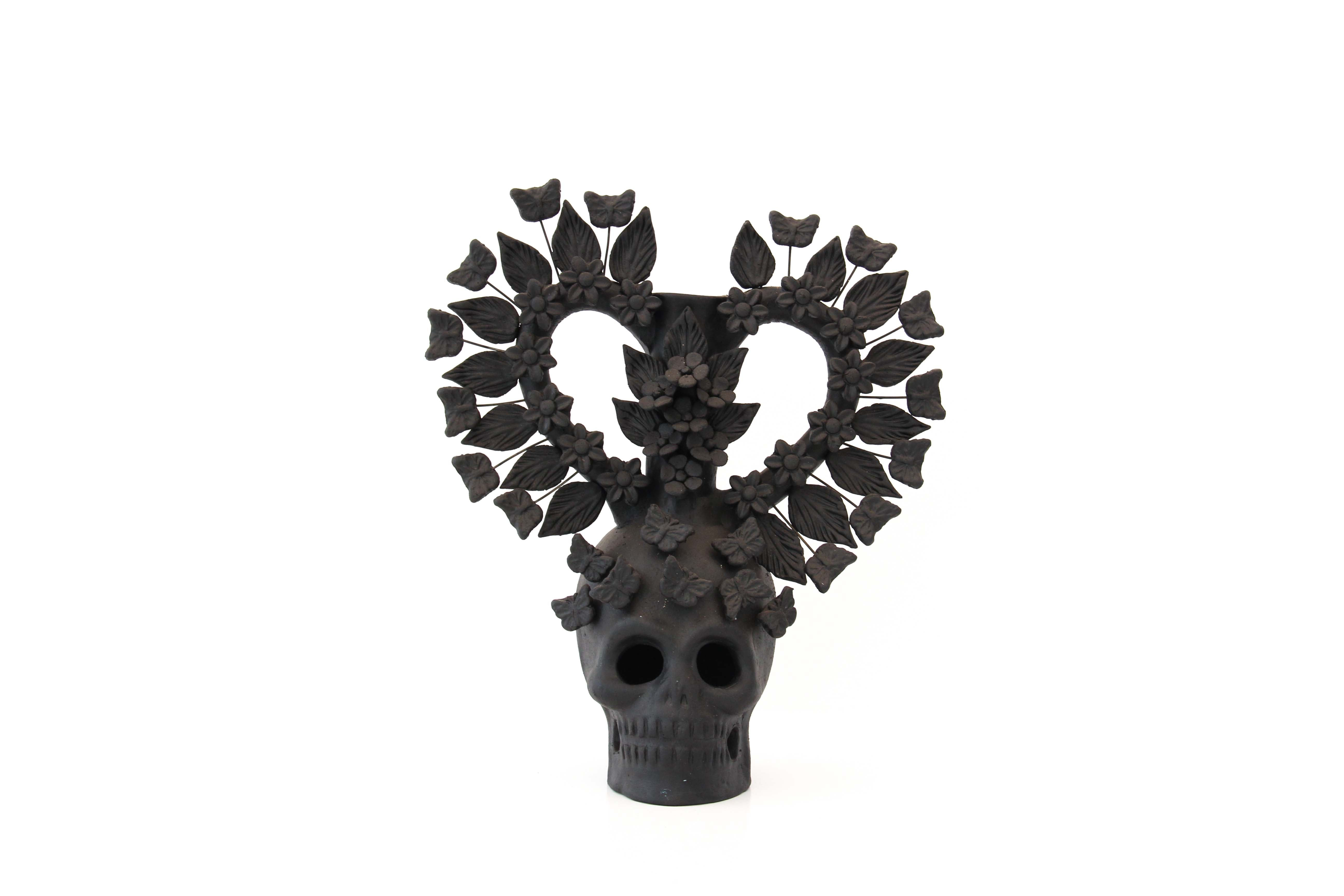 Candleholder Day of the Dead Black - 11.5 in. Pery