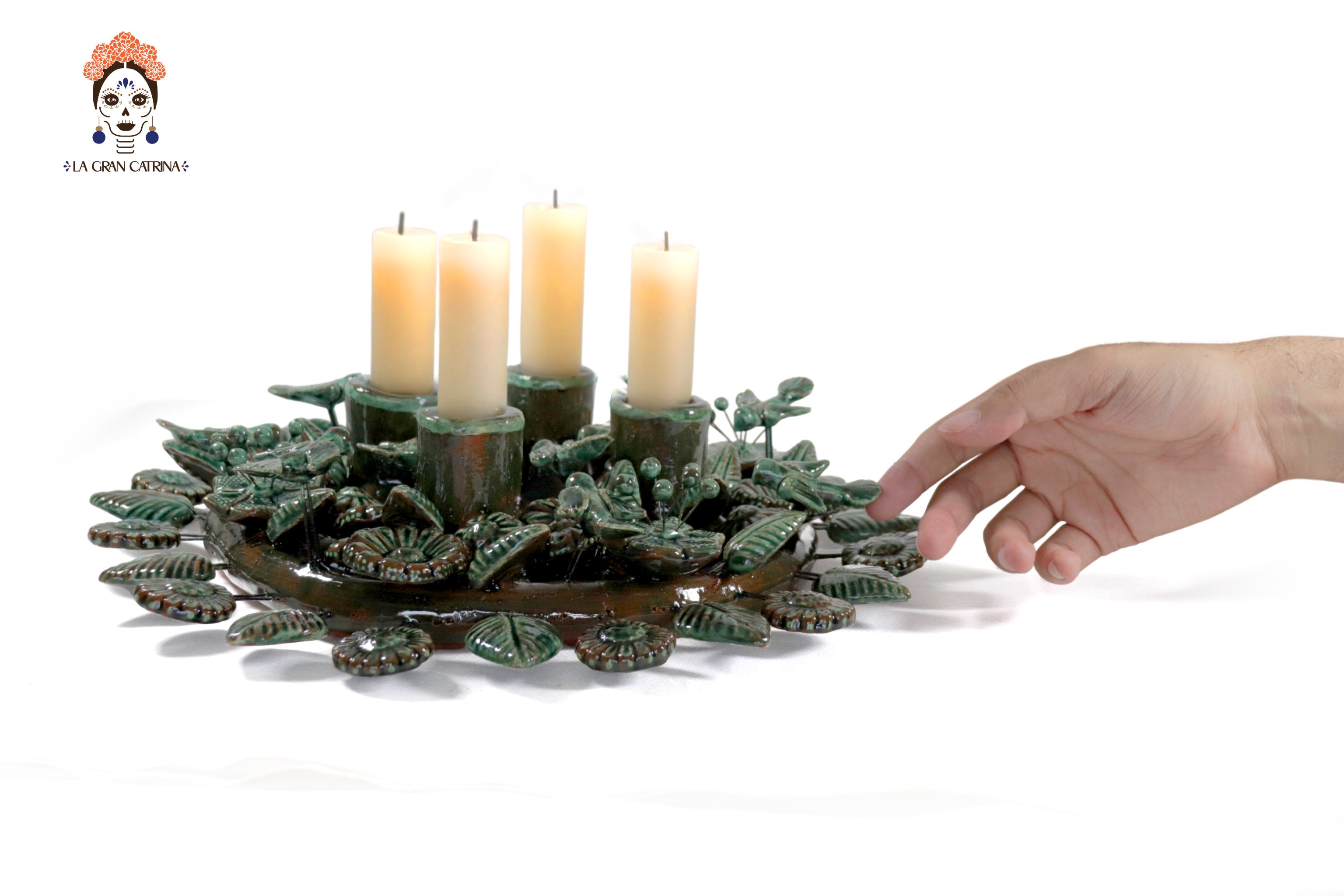 Crown of Adviento Green - 13.7 in. Montoya