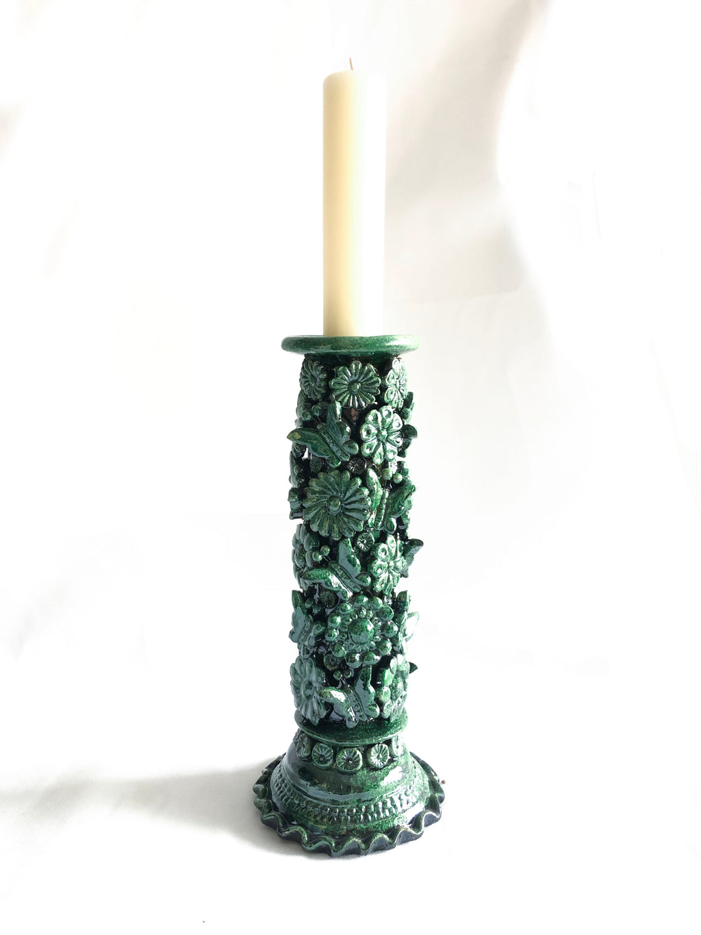 Porta Cirio Green - Glazed Clay - 15 in. Tereri