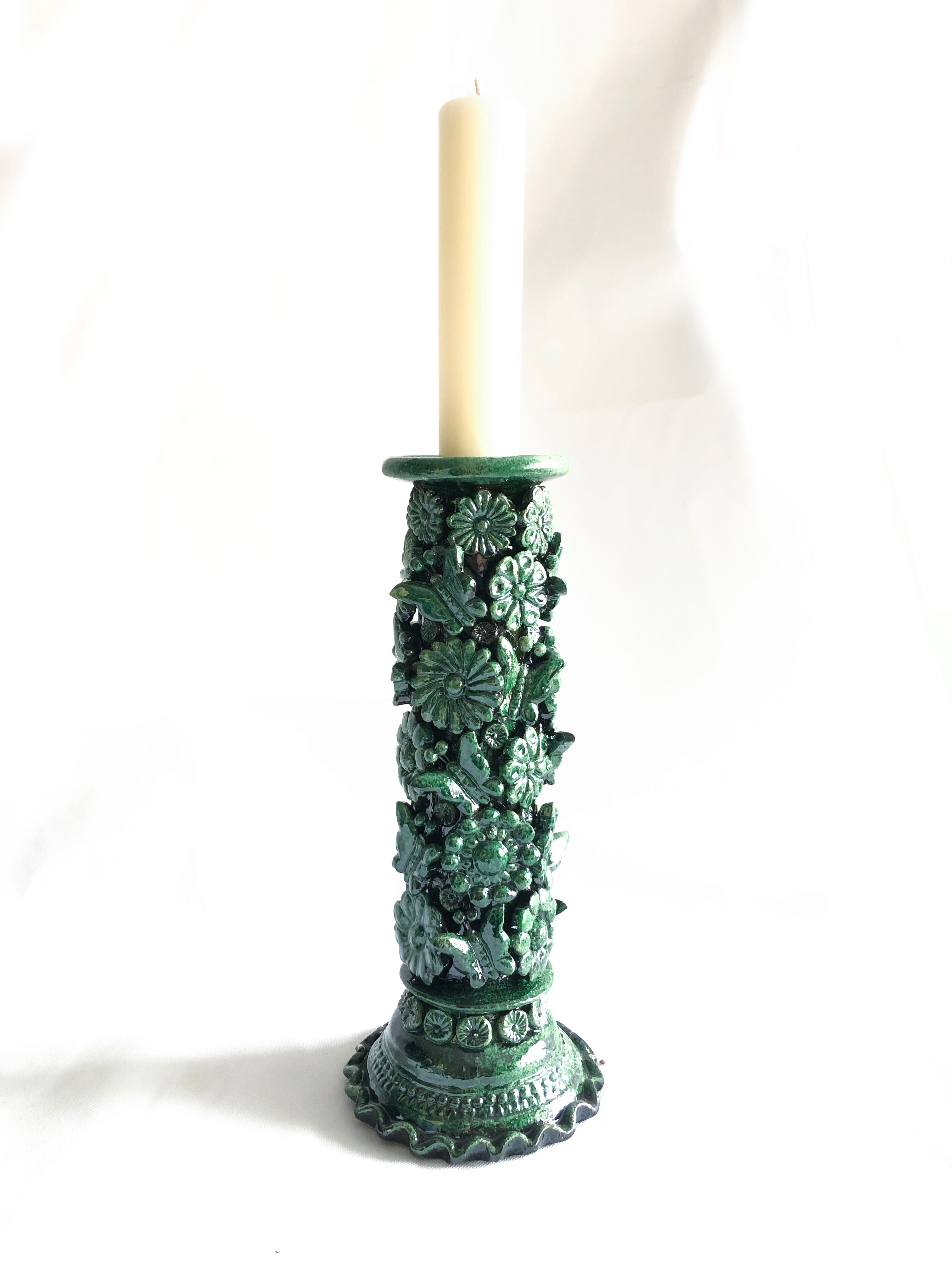 Porta Cirio Green - Glazed Clay - 15 in. Tereri