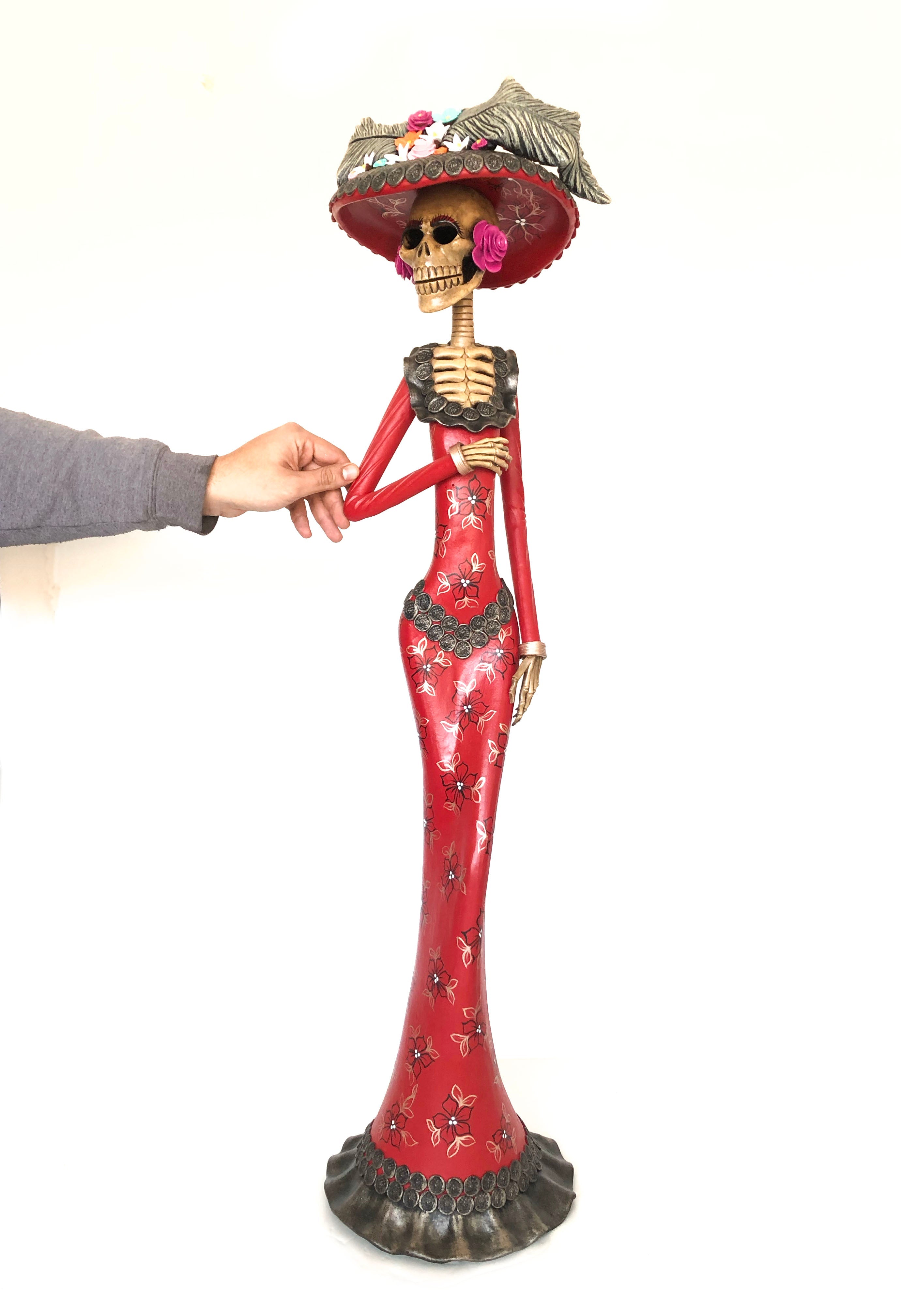 Catrina of vestido red - 40 in. Adan
