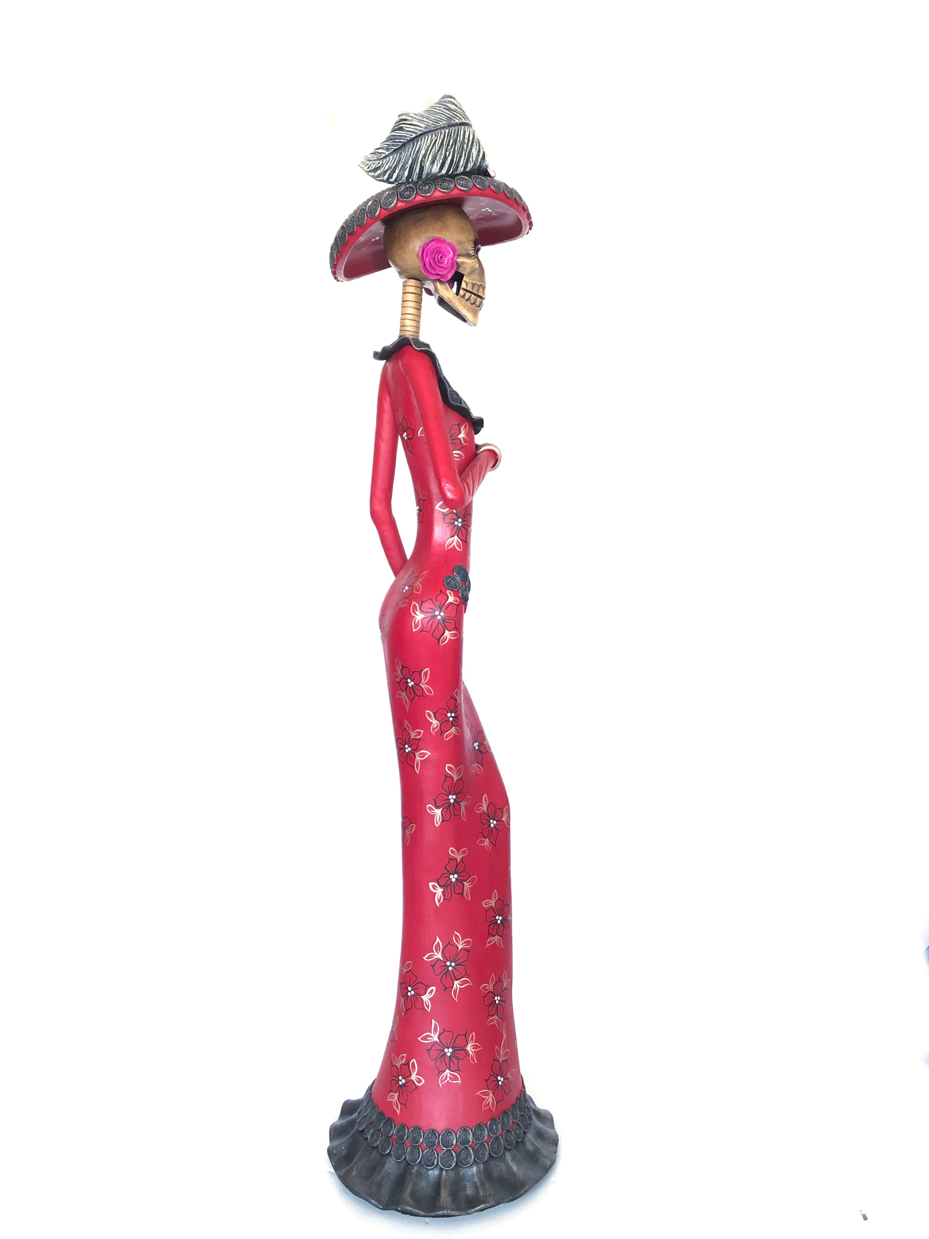 Catrina of vestido red - 40 in. Adan