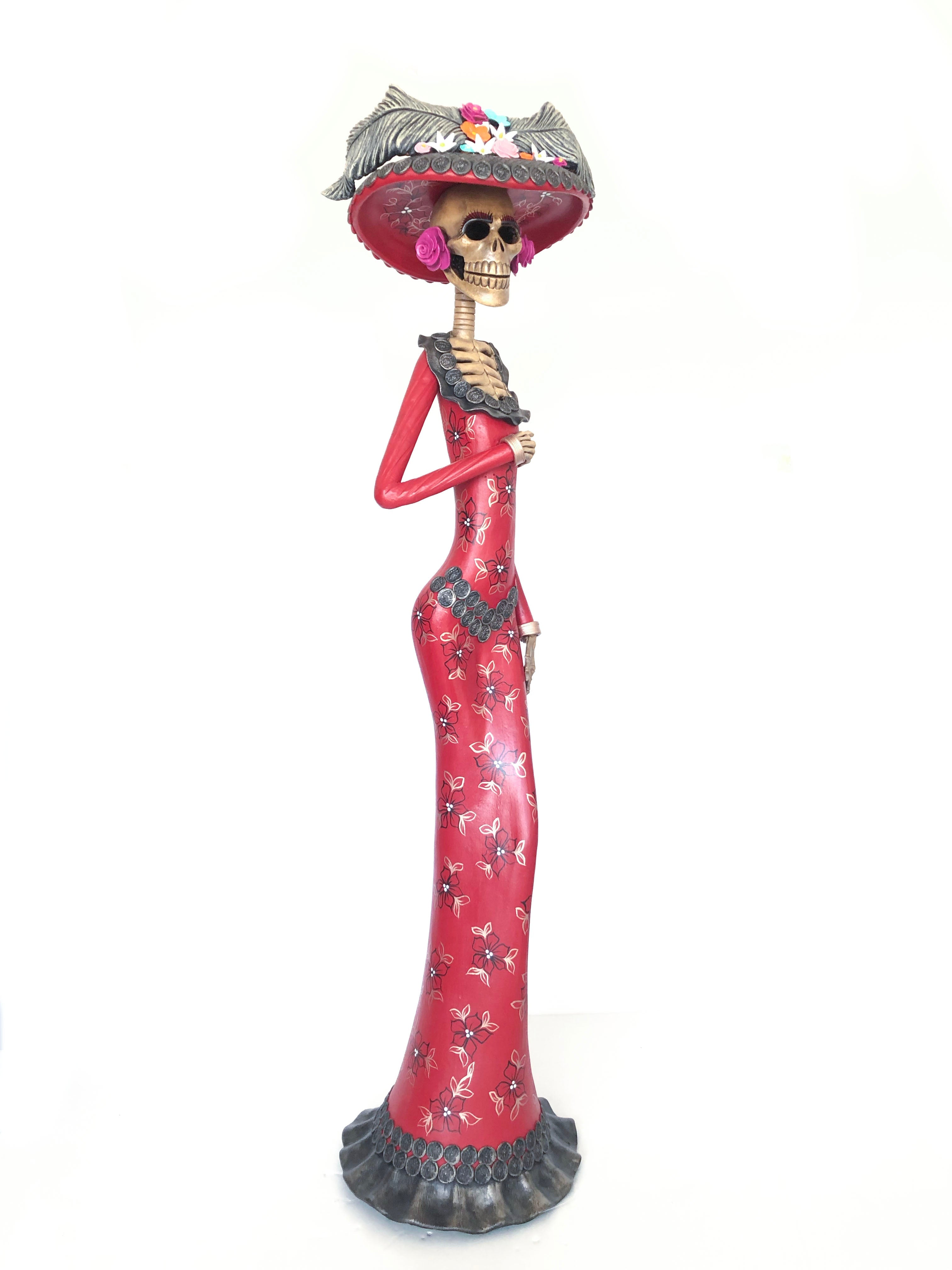 Catrina of vestido red - 40 in. Adan