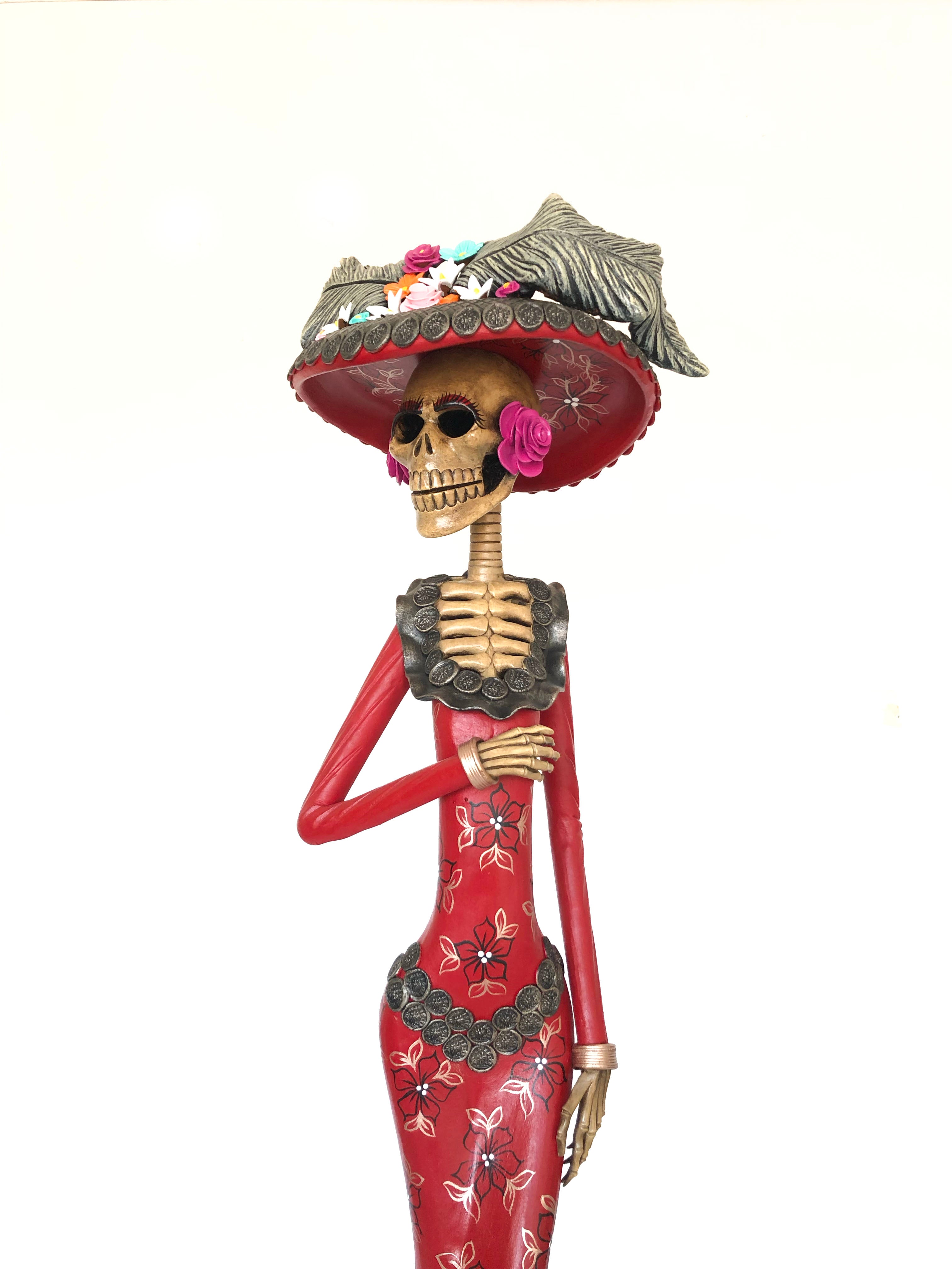 Catrina of vestido red - 40 in. Adan