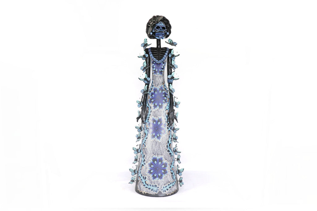 Catrina black with Butterflies Blue - 40 in. Adan