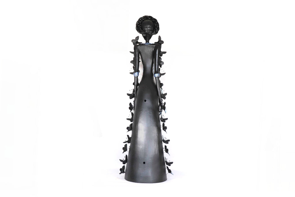 Catrina black with Butterflies Blue - 40 in. Adan