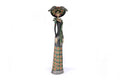 Catrina Garbancera vestida of red flowers - 40 in. - in. Production Adan