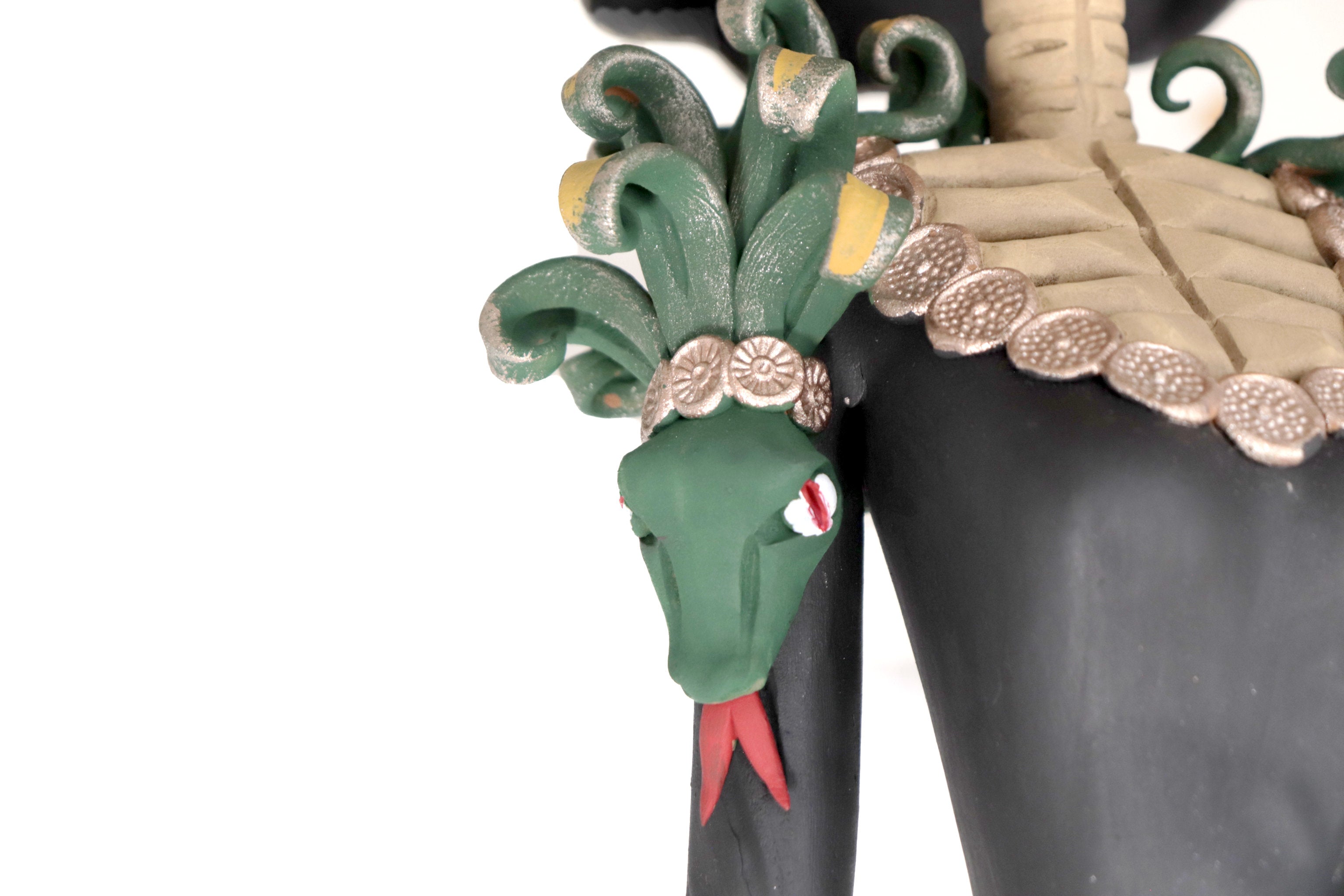 Catrina Garbancera vestida of red flowers - 40 in. - in. Production Adan