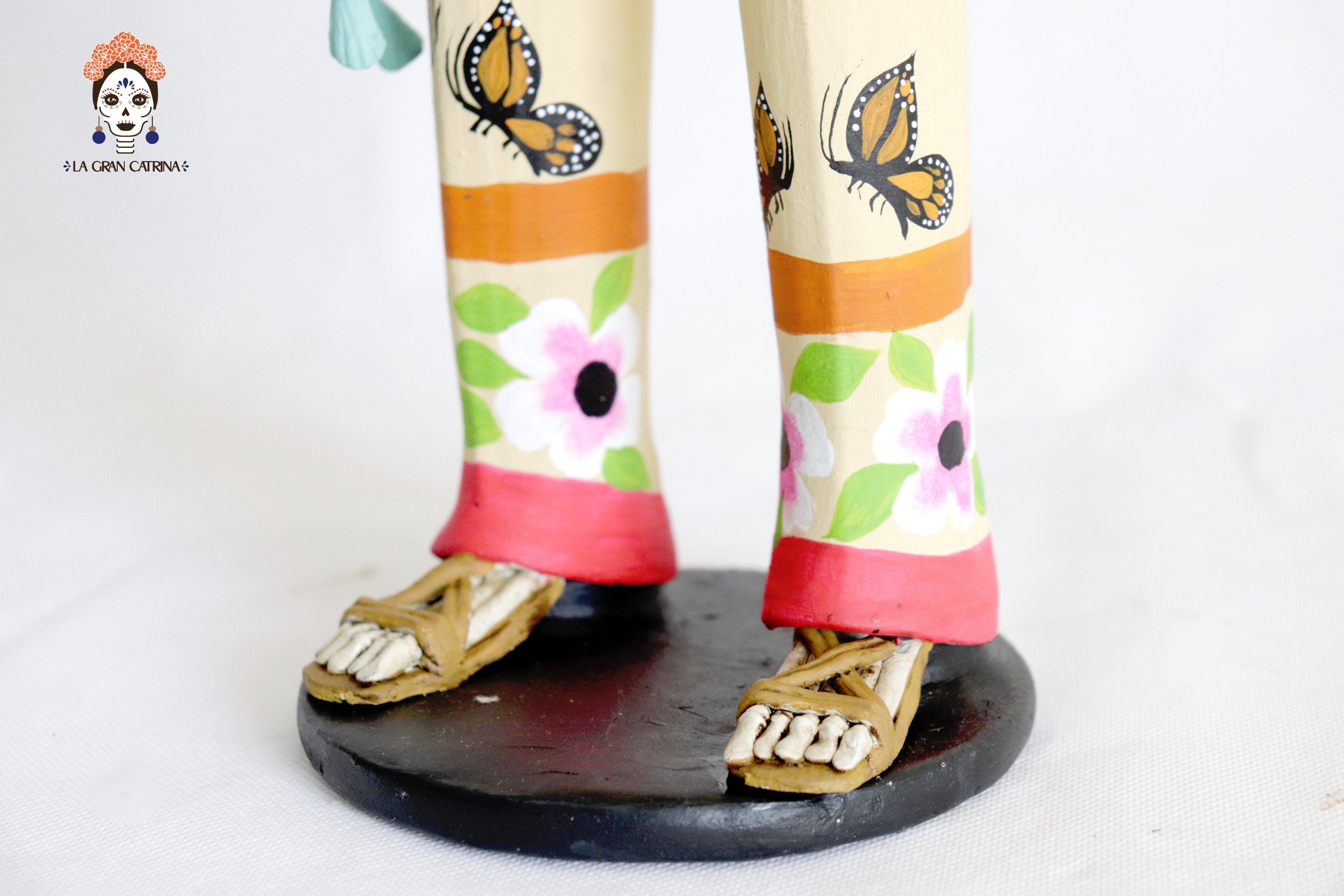 Pair of Catrines Huicholes - 20 in. Adan