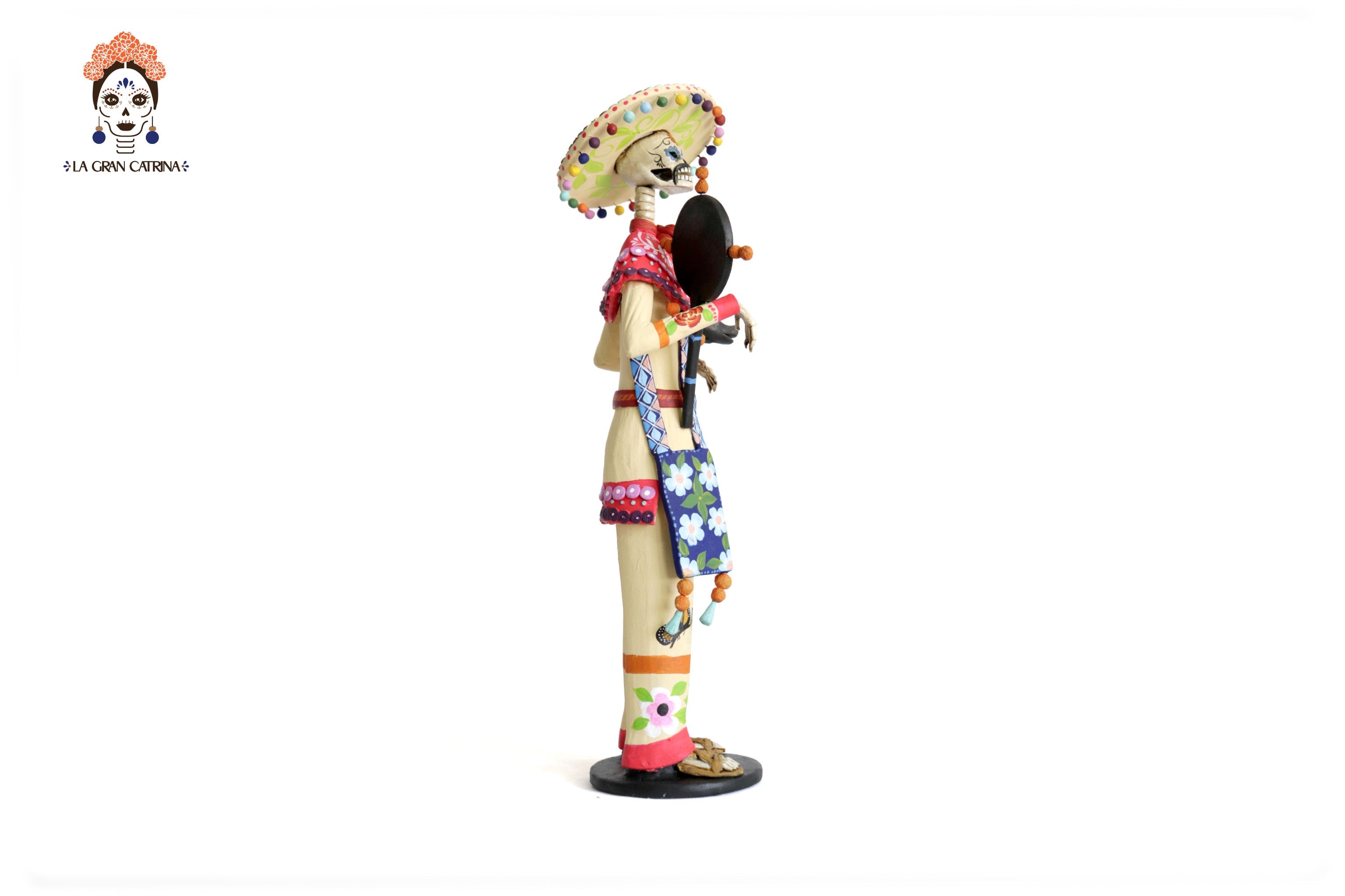 Pair of Catrines Huicholes - 20 in. Adan