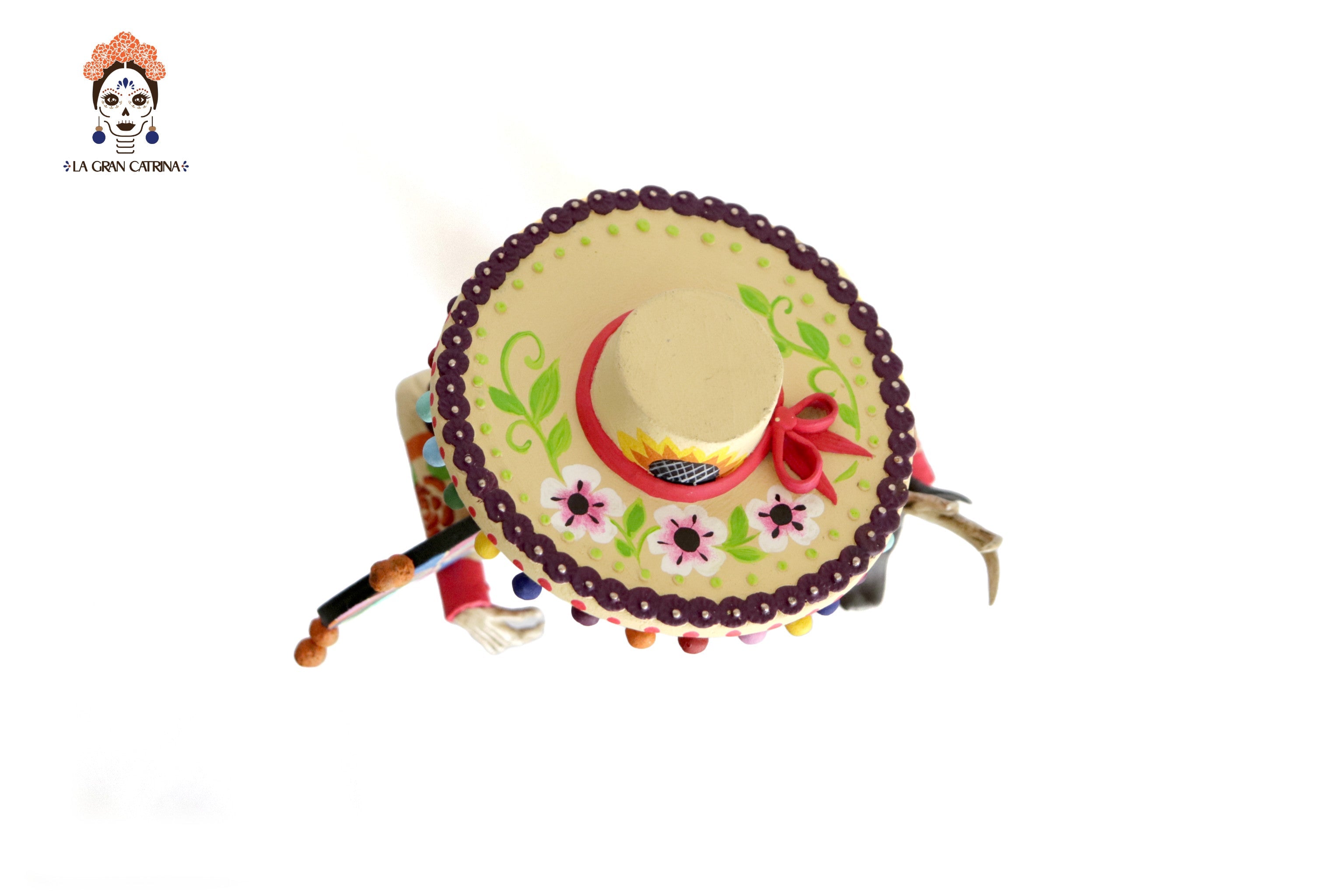 Pair of Catrines Huicholes - 20 in. Adan
