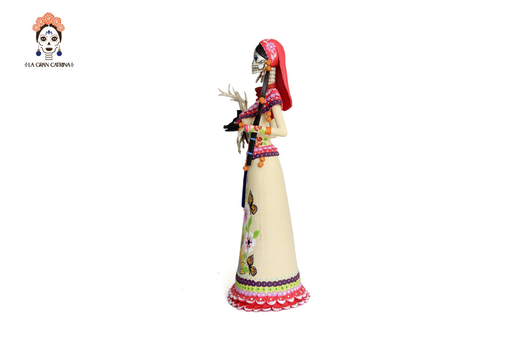 Pair of Catrines Huicholes - 20 in. Adan