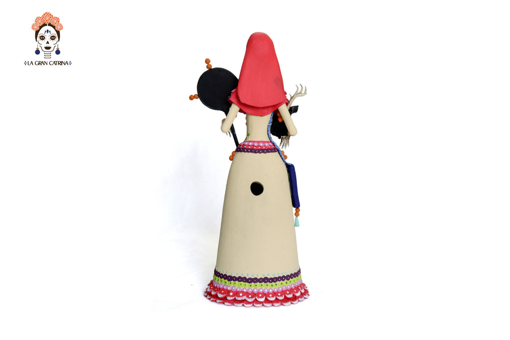 Pair of Catrines Huicholes - 20 in. Adan