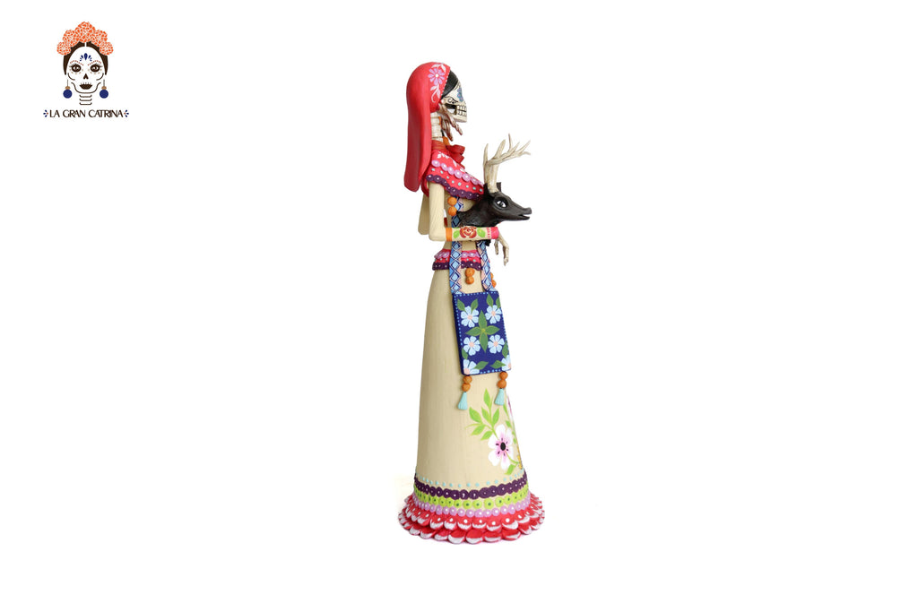 Pair of Catrines Huicholes - 20 in. Adan
