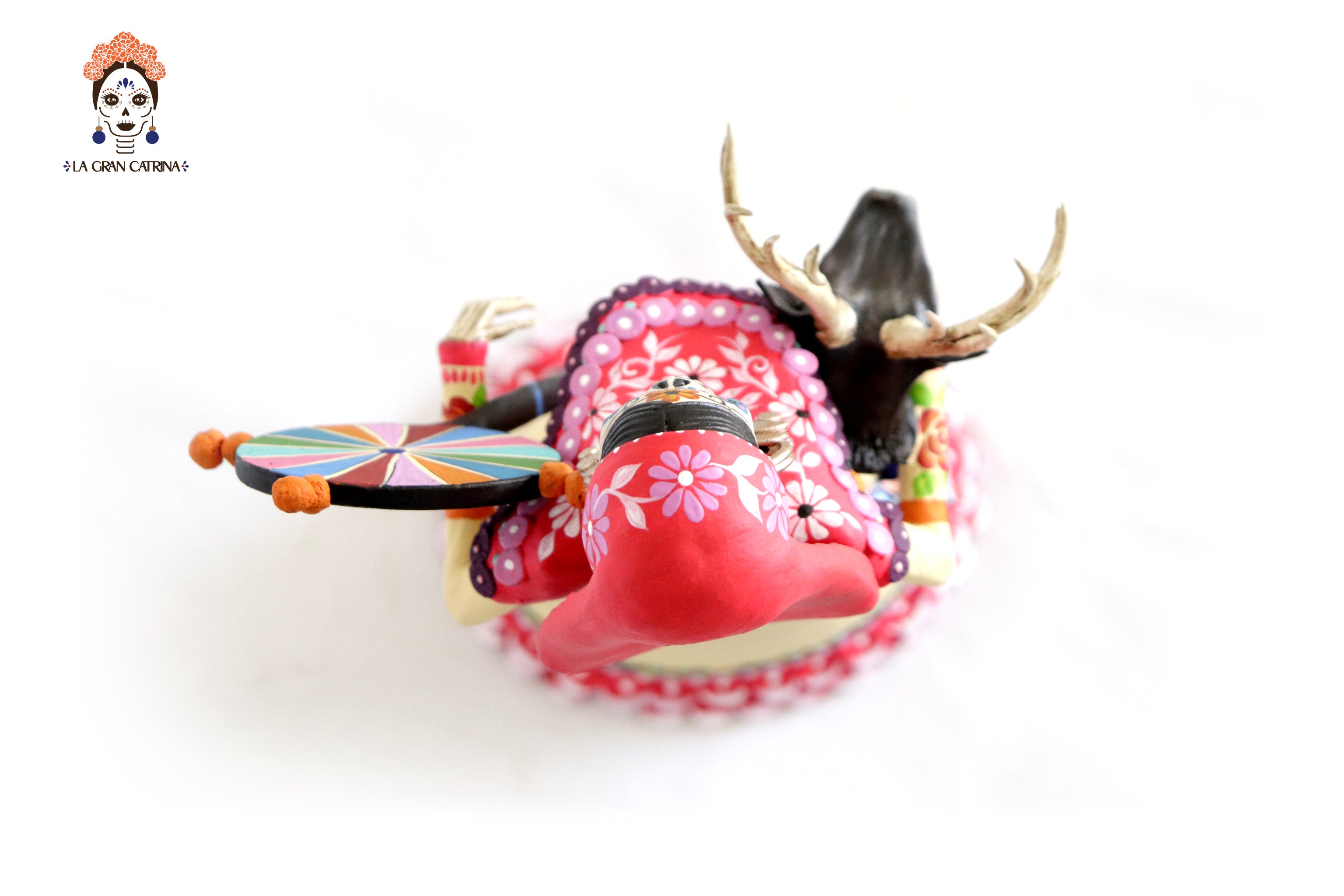 Pair of Catrines Huicholes - 20 in. Adan
