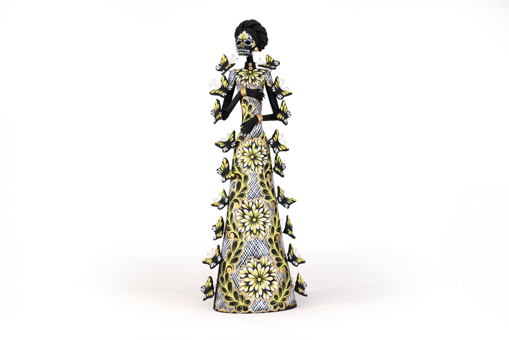 Catrinas hermanas of butterflies - White and yellow - 20 in. Adan