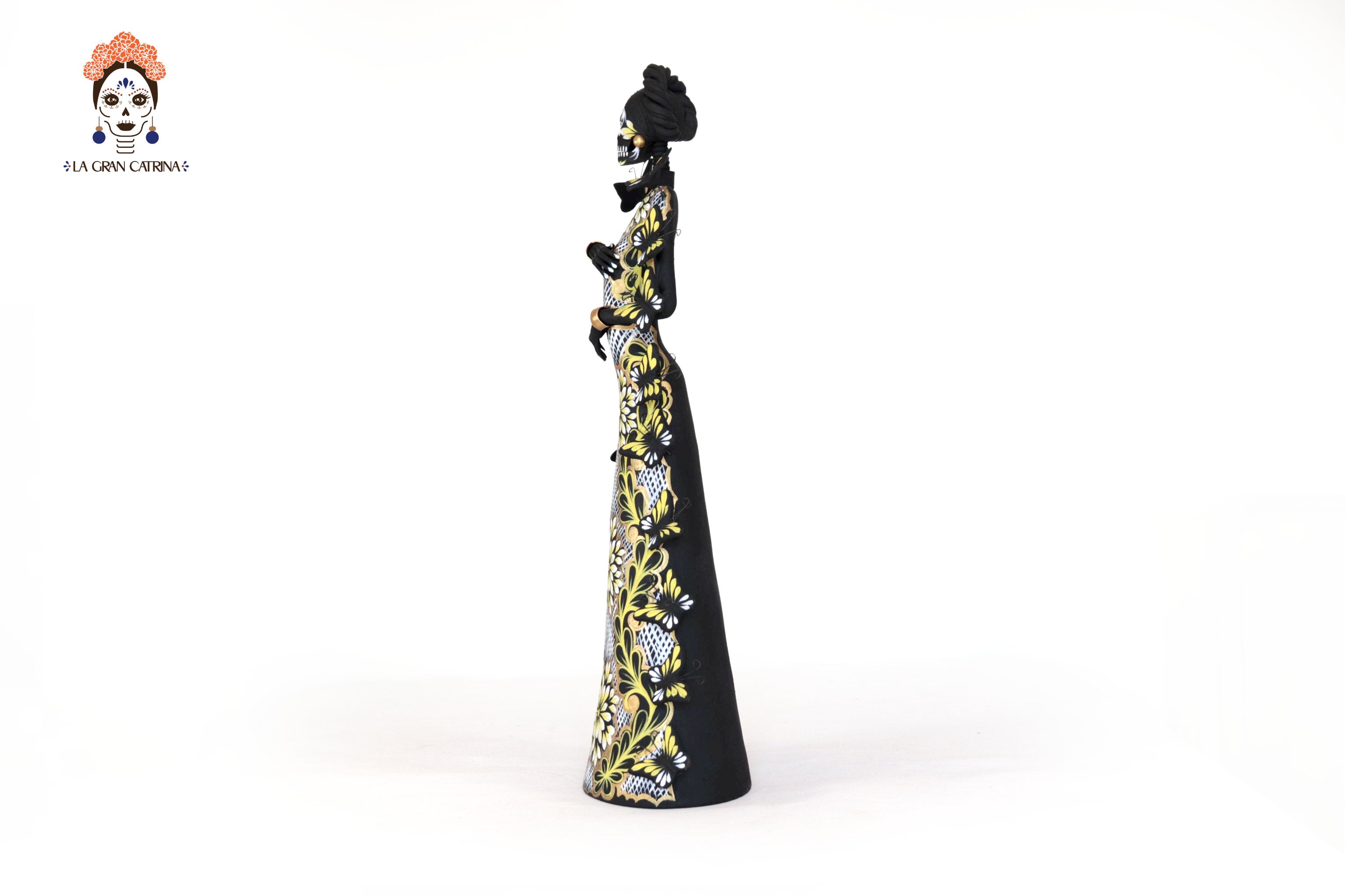 Catrinas hermanas of butterflies - White and yellow - 20 in. Adan
