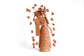 Handcrafted Clay Catrina with Flower Basket - 25.5 in. - in. Production Misael Jacobo