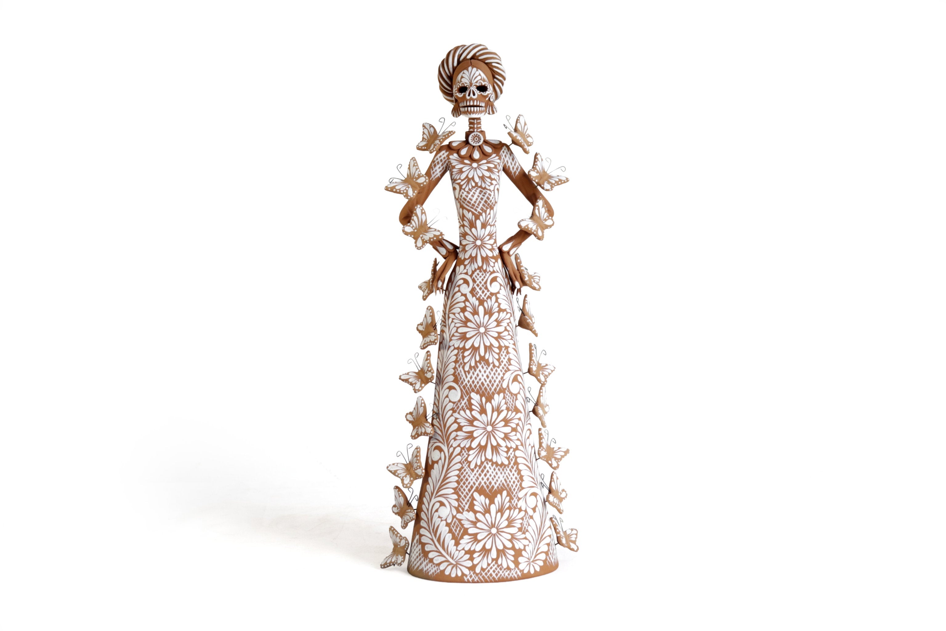 Catrina butterflies natural and white - 20 in. Jose Santiago Capula