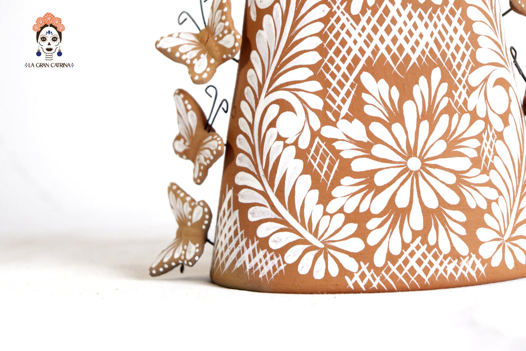 Catrina butterflies natural and white - 20 in. Jose Santiago Capula
