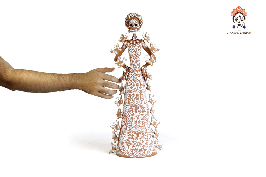Catrina butterflies natural and white - 20 in. Jose Santiago Capula