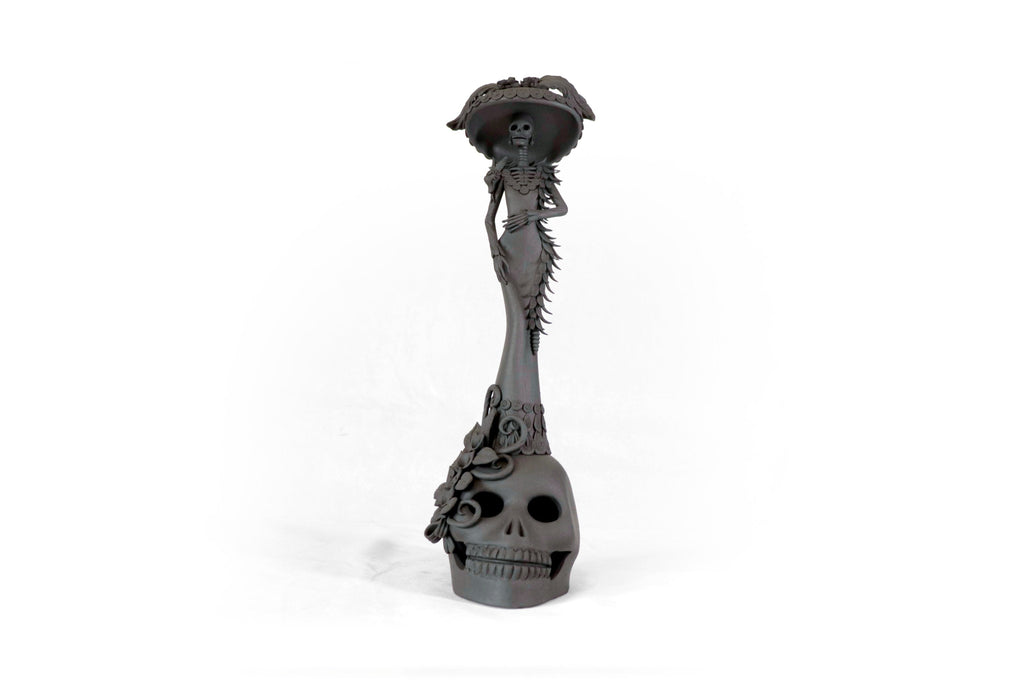 Catrina black on skull - 19 in. Adan